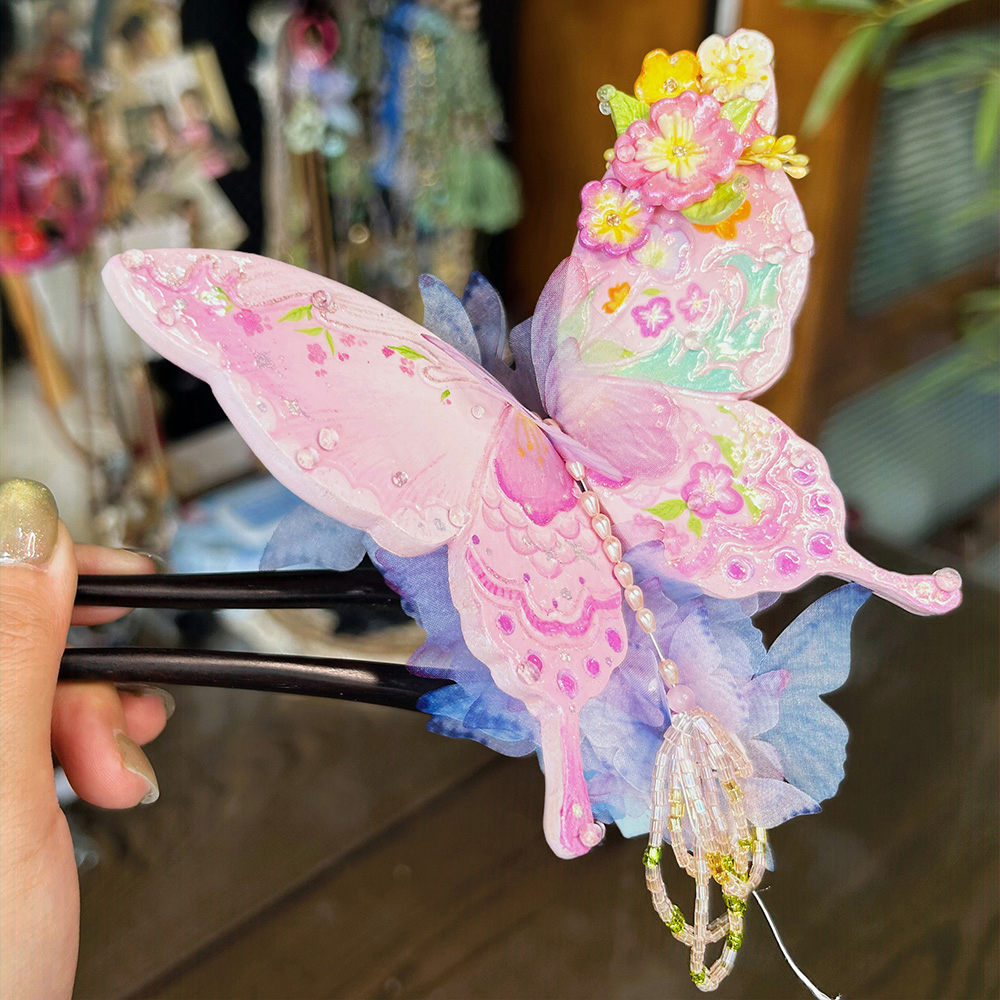 Handmade Fluttering Butterfly Hairpin